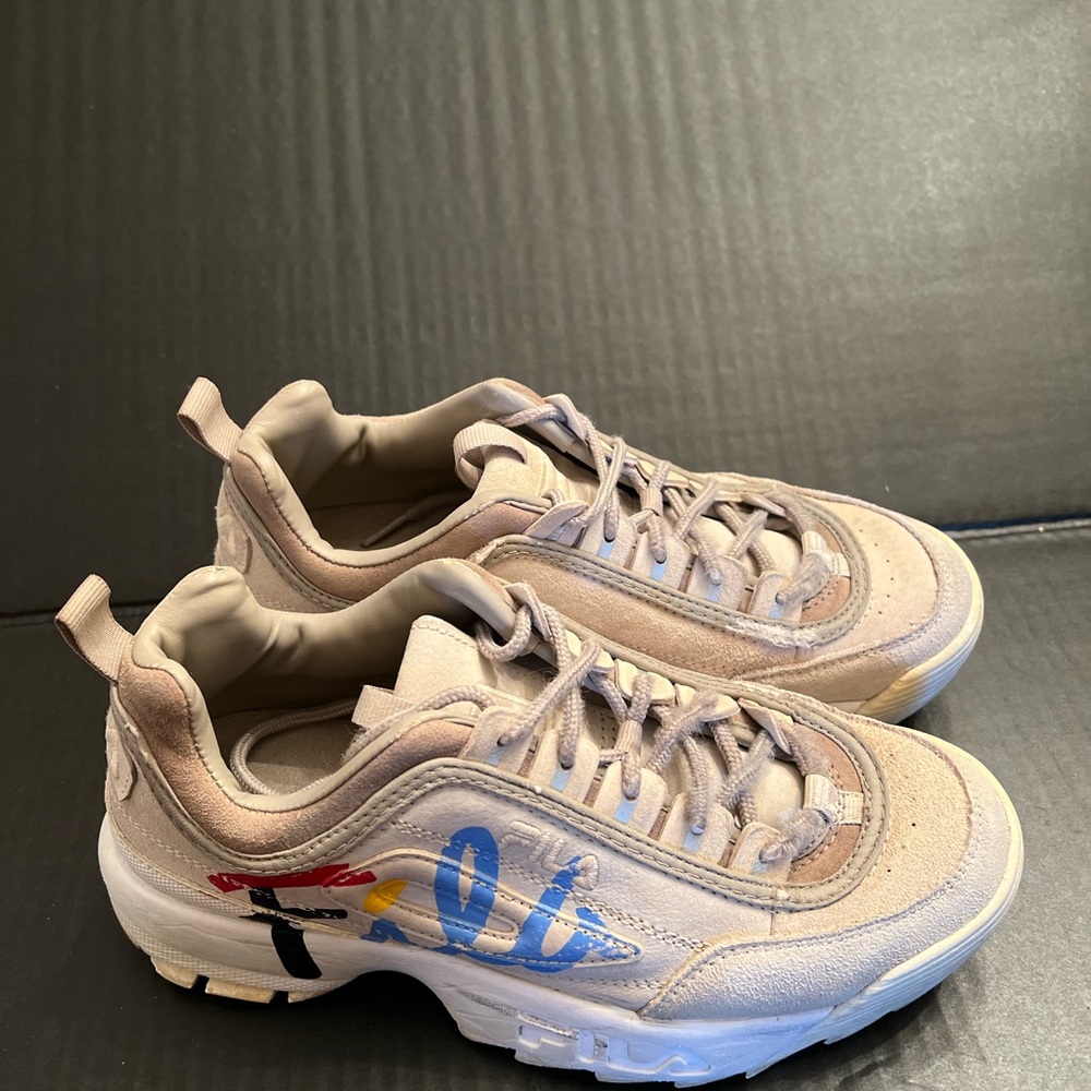 Fila Disruptor Ii Script Distressed Size 8.5 Women - image 3